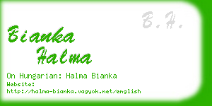 bianka halma business card